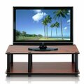 Highkey Just No Tools Mid TV Stand, Dark Cherry with Black Tube - 10.9 x 31.5 x 15.6 in. LR781007